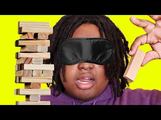 We Tried The HARDEST Challenge EVER **Blindfolded Jenga**