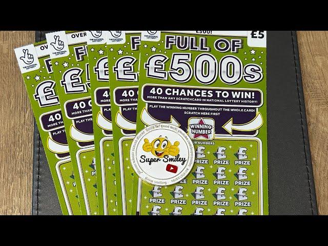  NEW FULL OF £500s Scratch Card  Part 1 #newscratchcards #scratchcards