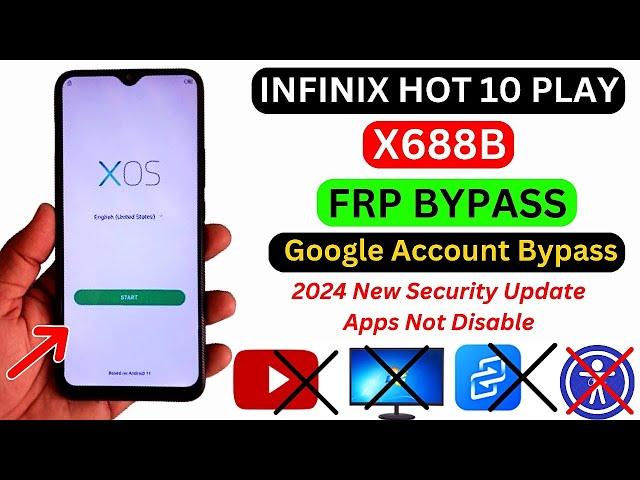 Infinix Hot 10 Play FRP Bypass (Android Setup Not Disable) | X688B Gmail Account Bypass Without PC