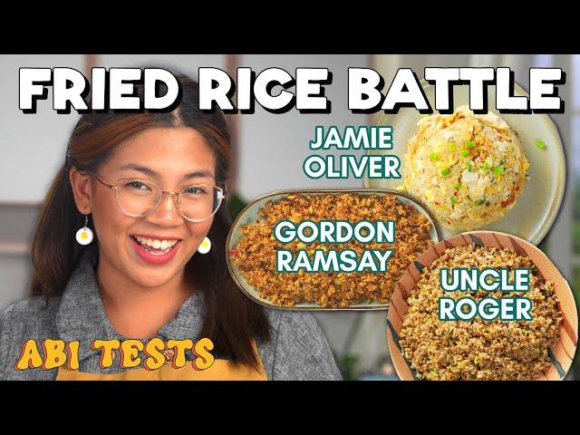 Cooking 3 Viral Fried Rice Recipes (Uncle Roger, Gordon Ramsay, Jamie Oliver)
