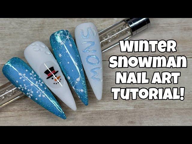 Winter Snowman Nail Art Tutorial!