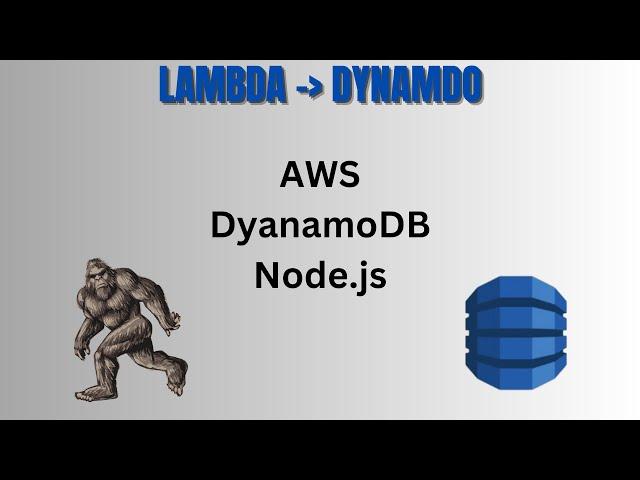 AWS: Lambda to Dynamo DB