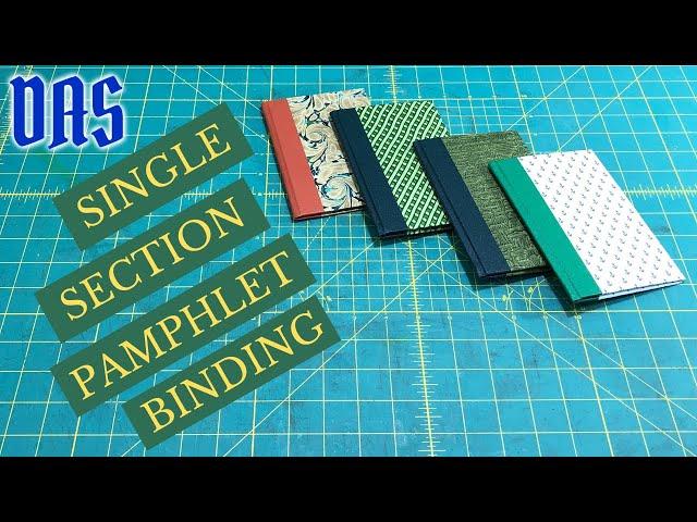 How to Bind a Single Section Pamphlet // Adventures in Bookbinding