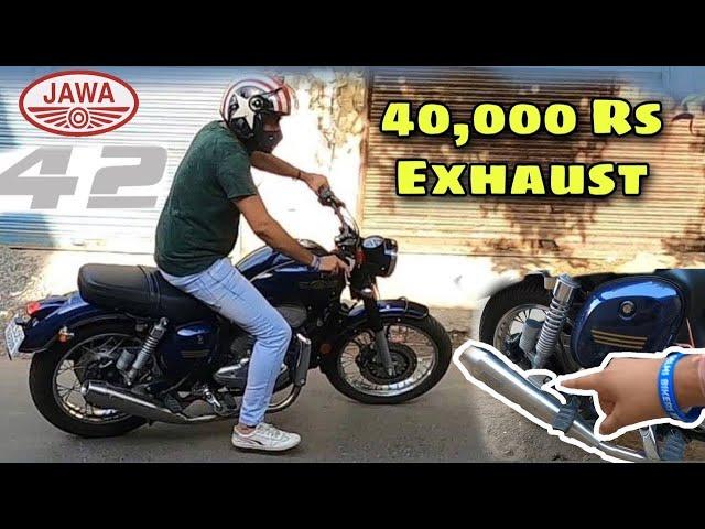 Omg ! Triumph Exhaust in Jawa 42 || Vance and Hince Exhaust