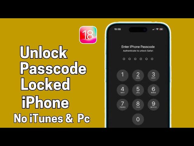 Forgot Your Passcode ! How To Unlock iPhone Without Passcode ! No Need Apple iD ! 2025