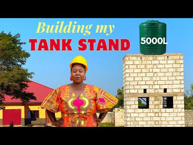 Constructing A Cement Block Concrete Water Tank Stand Tower In Zambia Africa