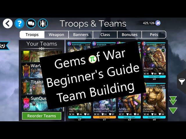 Gems of War | Beginner's Team Building Guide