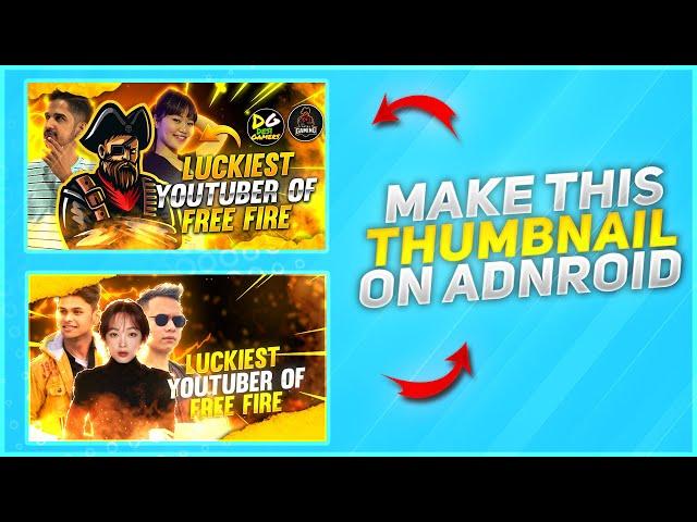 How To Make Thumbnail Like @GW_MANISH On Android| Free fire Gaming Thumbnail Kaise Banae| P.T world