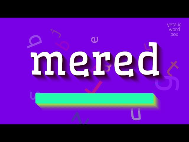 How to say "mered"! (High Quality Voices)