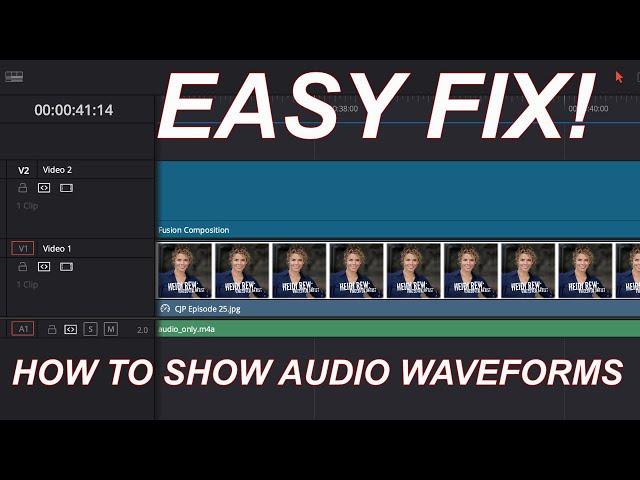 DaVinci Resolve 17- How to Show Audio Waveforms