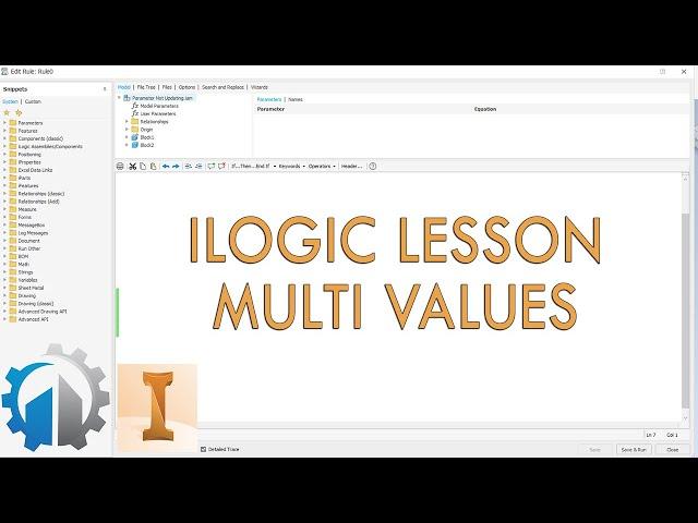 iLogic Lesson #1: Creating Multi Value Lists Using Arrays