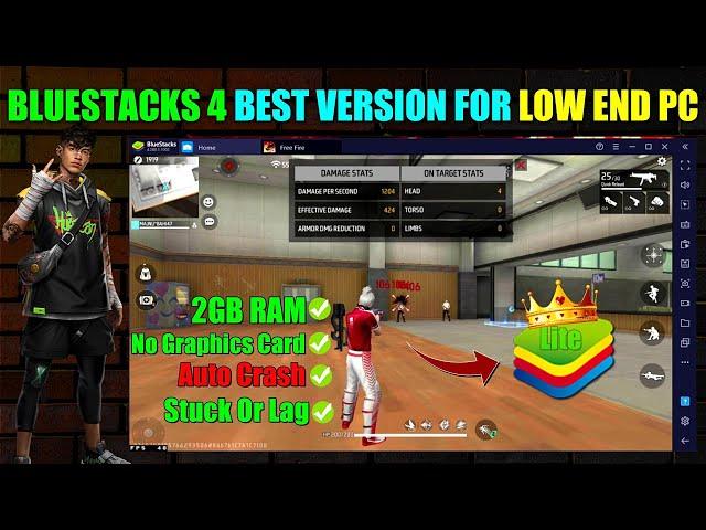 BLUESTACKS 4 BEST VERSION FOR LOW END PC - 2GB RAM NO GRAPHICS CARD | BLUESTACKS