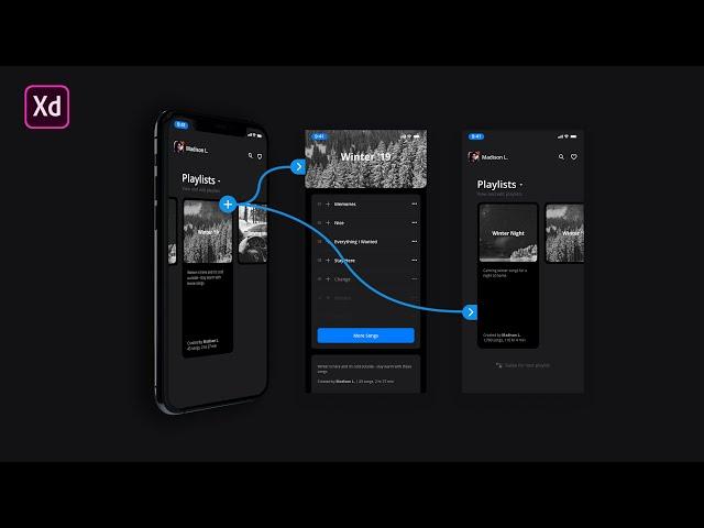 Adobe XD Multiple Interactions Prototype Tutorial