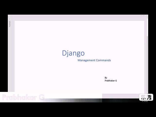 DJango custom management command