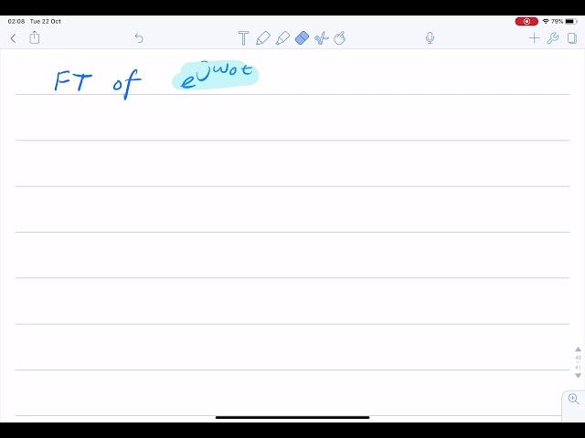 Fourier Transform of complex exponential