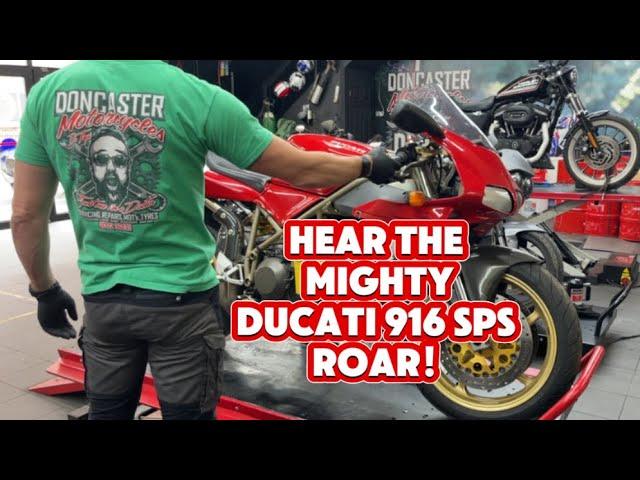 Hear the mighty Ducati 916 SPS Termignoni Loud Exhaust Roar! Rare Motorcycle Exotica