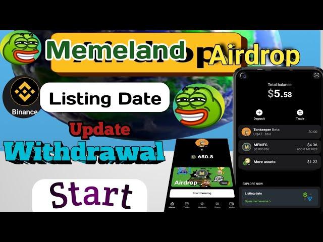 Memeland Airdrop Start Today  l Memeland New Airdrop