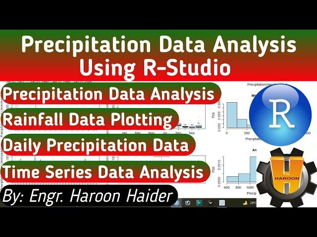 Precipitation Data Analysis using R Studio || Plotting in R || Rainfall Data Analysis || R Graphs