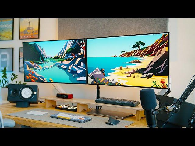 ULTIMATE Desk Setup with Dual Monitors (Perfect for Working from Home!)