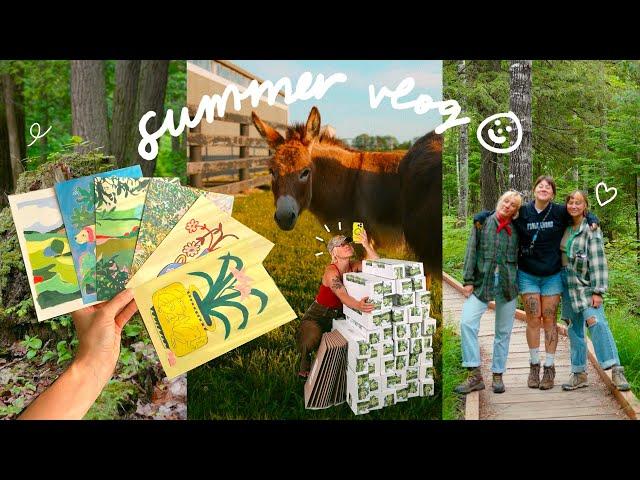 summer artist vlog  packing orders, sketch booking, traveling