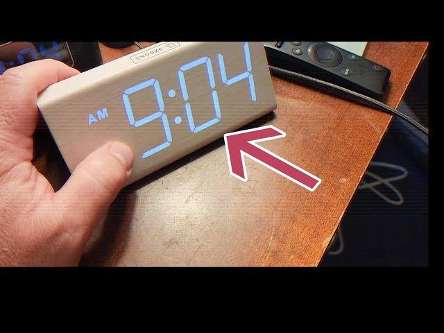 DreamSky Wooden Digital Alarm Clock Review | Sleek Design, Large Numbers, and Handy USB Port