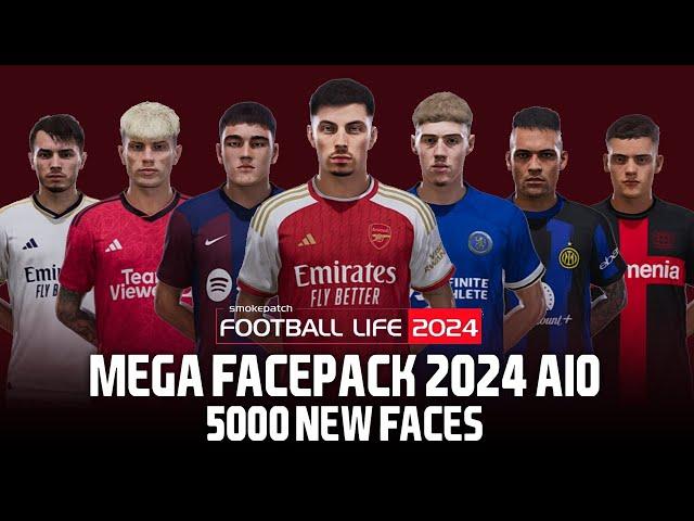 SP Football Life 2024 - NEW MEGA FACEPACK 2024 AIO 5000 FACES | CPK & SIDER