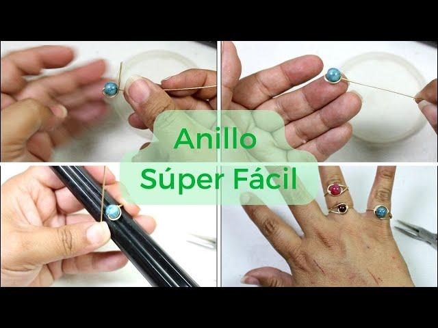 Cómo hacer un anillo súper fácil... aprende a hacer un anillo en alambrismo... anillo diy.