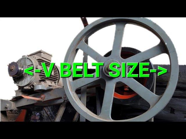 how to calculate v belt size ? , very simple method(part1)