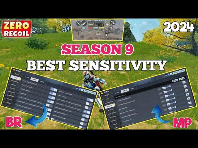 Best PRO Sensitivity Settings in CODM! Season 9 | br settings cod mobile 2024 | codm br settings