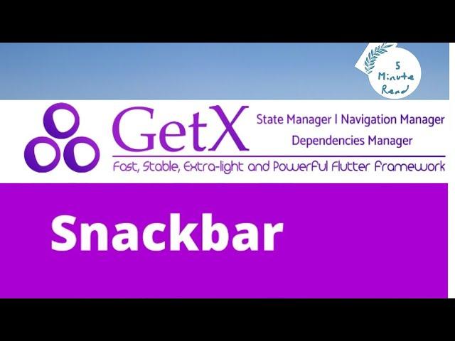 Flutter GetX Tutorial || Showing Snackbar using GetX Library