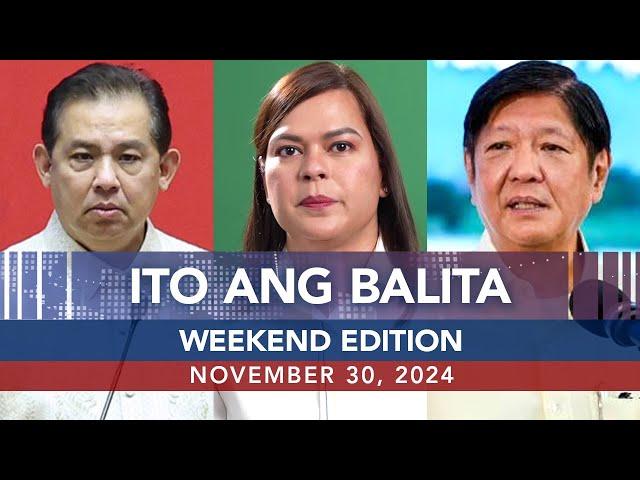 UNTV: Ito Ang Balita Weekend Edition | November 30, 2024