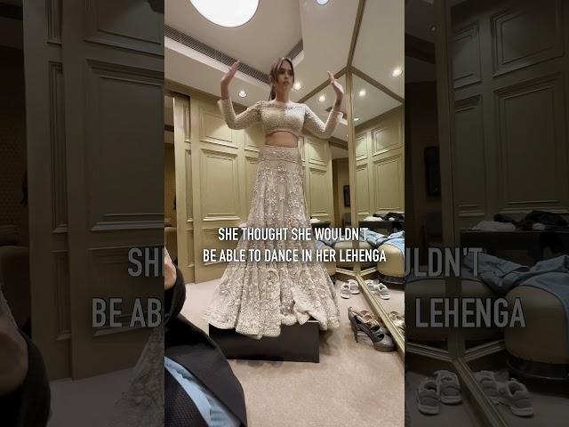 She thought she wouldn't be able to dance in her 10kg lehenga