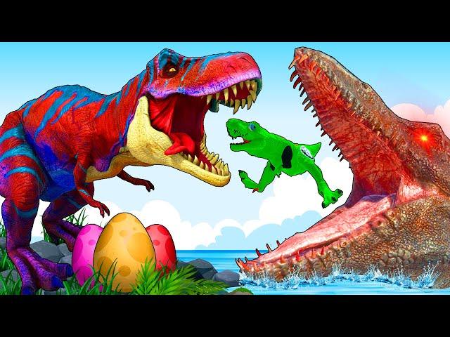 TYRANNOSAURUS REX vs ALL CARNIVORES HERBIVORES ULTIMATE DINOSAUR BATTLE Jurassic World Evolution 2