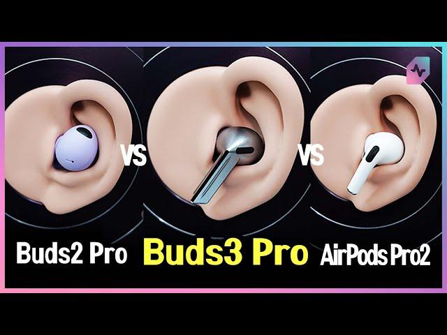 Buds3 Pro compare to the AirPods Pro2 and Buds2 Pro, [Eng Sub]