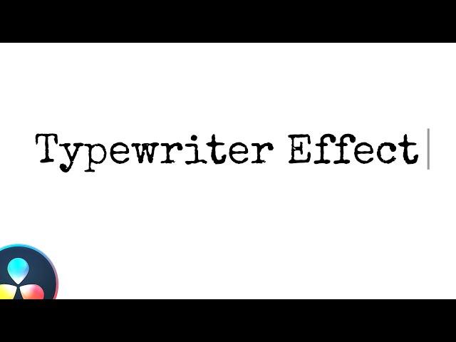 Typewriter Effect with Blinking Cursor (2 ways!) - DaVinci Resolve Tutorial