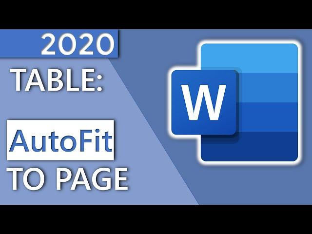 How to Fit Table to Page Margins in Word - in 1 MINUTE (HD 2020)