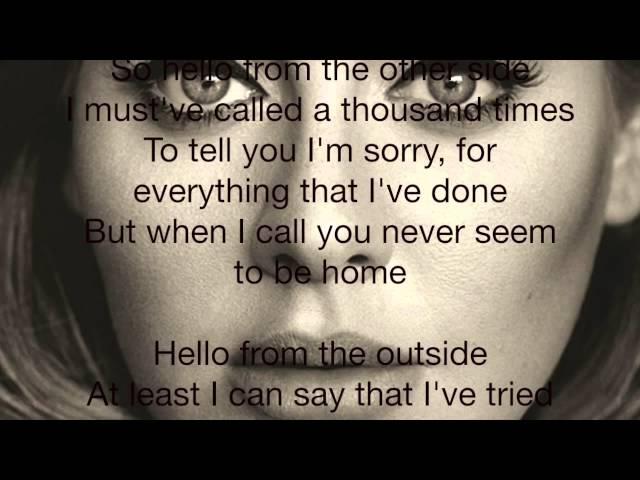 Adele Hello Lyrics