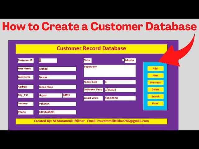 How to Create a Customer Database in Access - Microsoft Access Full Tutorial