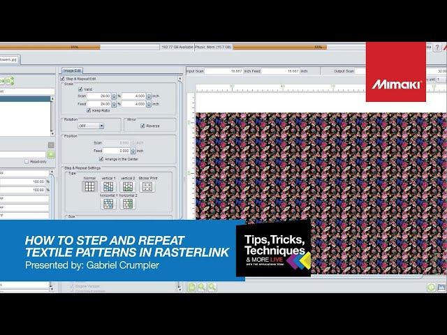 Tips, Tricks, & Techniques ~ How to create a Step and Repeat textile pattern in Rasterlink