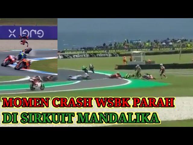 Momen Crash Dramatis World Superbike Di Sirkuit Mandalika