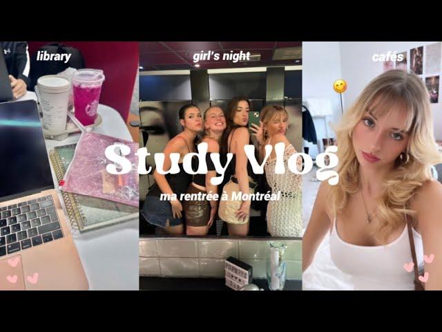 Study Vlog : ma rentrée à l'université au Canada (campus, amis, cafés, library, shopping etc.)