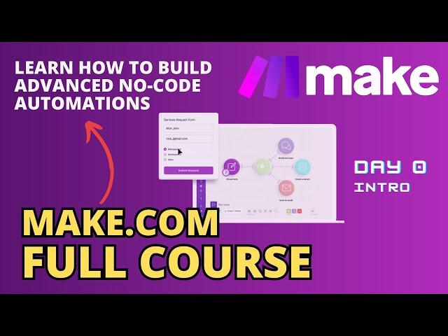 Make.com Course. Intro. Day 0. How to Learn Business Process Automation.