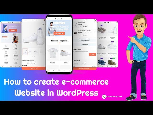 How to create Ecommerce Website in Wordpress with PUCA Theme (Hindi Tutorial) By Arun Maurya