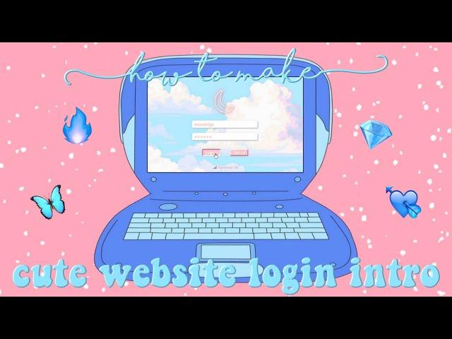 CUTE AESTHETIC WEBSITE LOG IN INTRO TUTORIAL | simple and easy || moonbeige