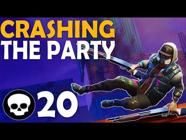 CRASHING THE PARTY | WHY NOT SNIPE? | 20 KILL SOLO VS DUO -(Fortnite Battle Royale)