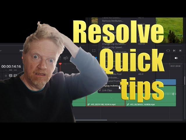 8 Quick DaVinci Resolve tips