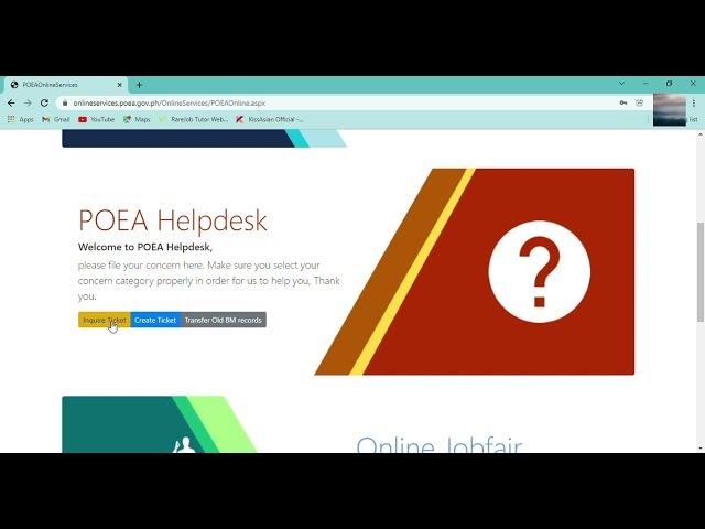 POEA E-Registration Editing Name and birthday