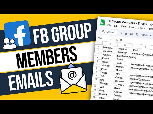 Extract Facebook group members and find their business emails!