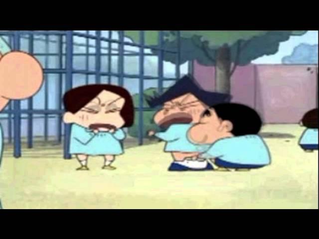 Pull down pants prank - Crayon Shin-chan