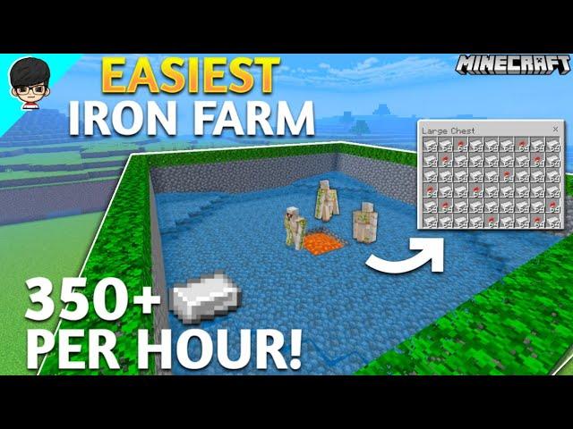 Minecraft 1.20+ Easy Iron farm  Tutorial - 350+ Per Hour